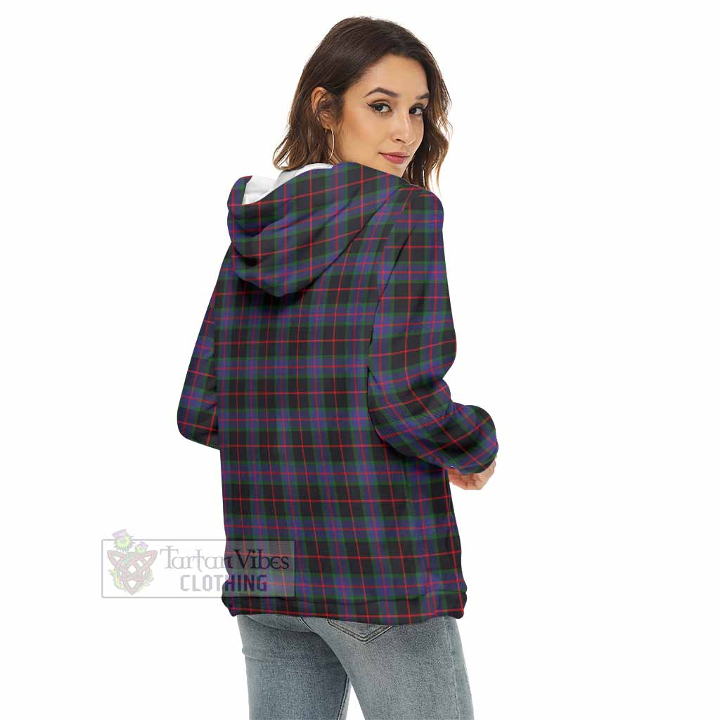 Nairn Tartan Women's Borg Fleece Hoodie with Half Zip - Tartan Vibes Clothing
