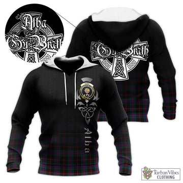 Nairn Tartan Knitted Hoodie Featuring Alba Gu Brath Family Crest Celtic Inspired - Tartan Vibes Clothing