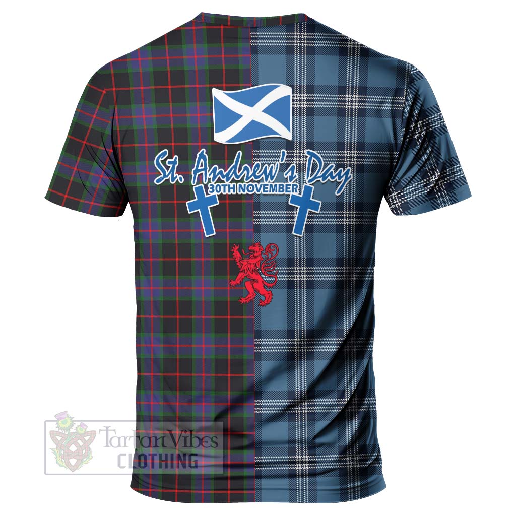Nairn Tartan T-Shirt Happy St. Andrew's Day Half Tartan Style - Tartan Vibes Clothing