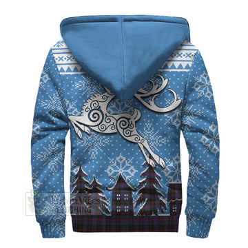 Nairn Clan Christmas Sherpa Hoodie Celtic Reindeer Style - Tartan Vibes Clothing
