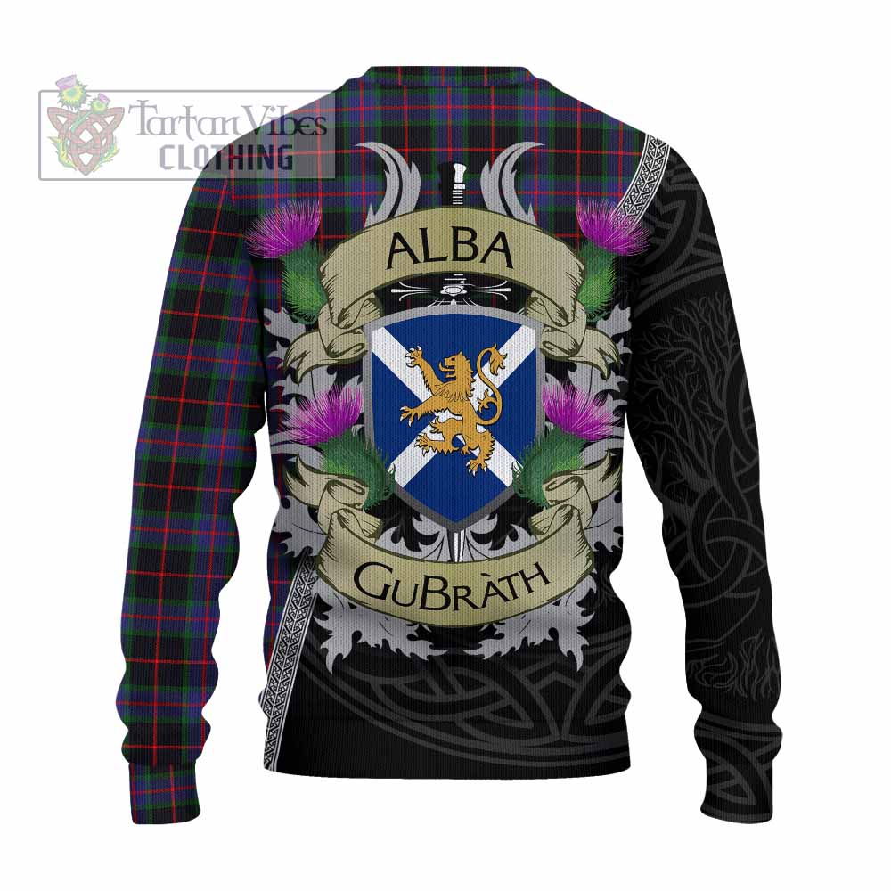 Nairn Tartan Family Crest Knitted Sweater Lion Rampant Royal Thistle Shield Celtic Inspired - Tartan Vibes Clothing