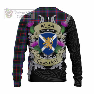 Nairn Tartan Family Crest Knitted Sweater Lion Rampant Royal Thistle Shield Celtic Inspired - Tartan Vibes Clothing