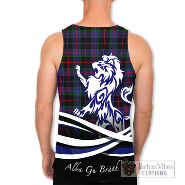 Nairn Tartan Men's Tank Top with Alba Gu Brath Regal Lion Emblem - Tartan Vibes Clothing