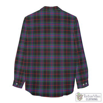 Nairn Tartan Womens Casual Shirt with Family Crest