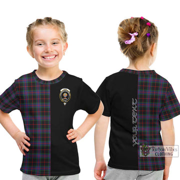 Nairn Tartan Kid T-Shirt with Family Crest and Half Of Me Style - Tartan Vibes Clothing