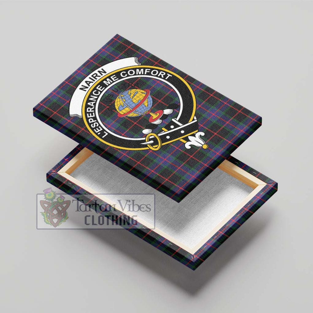 Nairn Tartan Canvas Print Wall Art with Family Crest - Tartan Vibes Clothing