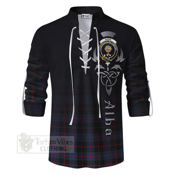 Nairn Tartan Ghillie Kilt Shirt Featuring Alba Gu Brath Family Crest Celtic Inspired - Tartan Vibes Clothing