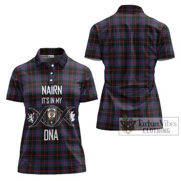 Nairn Tartan Women's Polo Shirt with Family Crest DNA In Me Style - Tartan Vibes Clothing