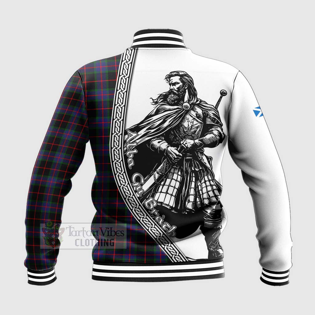 Nairn Tartan Clan Crest Baseball Jacket with Highlander Warrior Celtic Style - Tartan Vibes Clothing