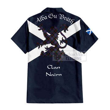 Nairn Tartan Lion Rampant Hawaiian Shirt Proudly Display Your Heritage with Alba Gu Brath and Clan Name - Tartan Vibes Clothing