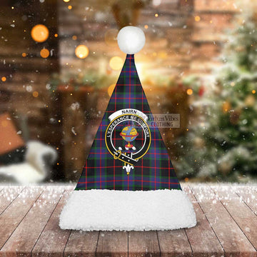 Nairn Tartan Christmas Santa Hats with Family Crest - Tartan Vibes Clothing