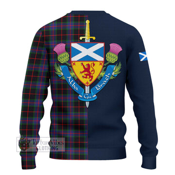 Nairn Tartan Ugly Sweater Alba with Scottish Lion Royal Arm Half Style - Tartan Vibes Clothing