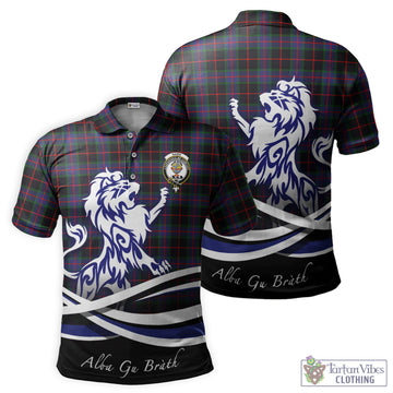 Nairn Tartan Polo Shirt with Alba Gu Brath Regal Lion Emblem - Tartan Vibes Clothing