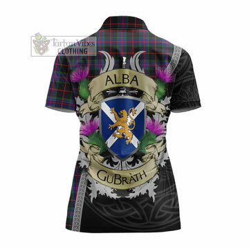 Nairn Tartan Family Crest Women's Polo Shirt Lion Rampant Royal Thistle Shield Celtic Inspired - Tartan Vibes Clothing