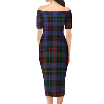 Nairn Tartan Off Shoulder Lady Dress - Tartan Vibes Clothing