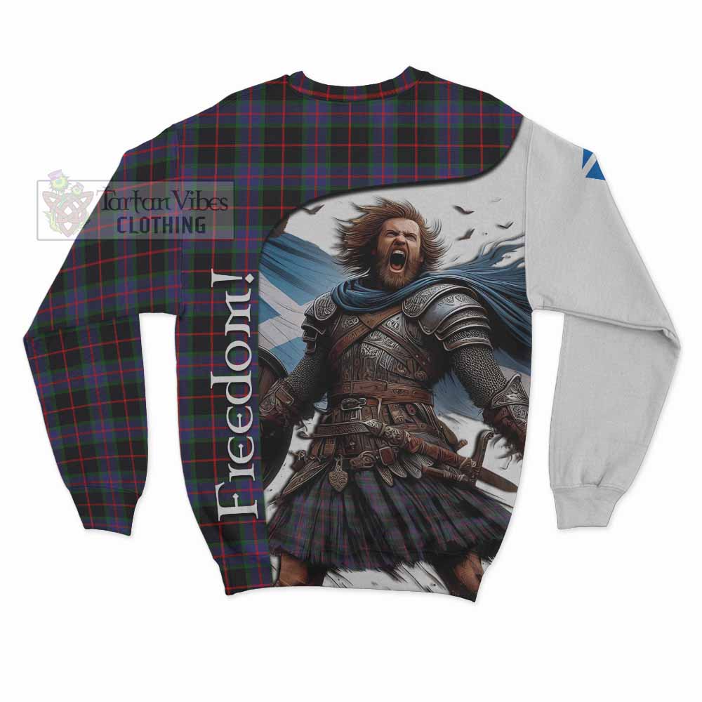 Tartan Vibes Clothing Nairn Crest Tartan Sweatshirt Inspired by the Freedom of Scottish Warrior