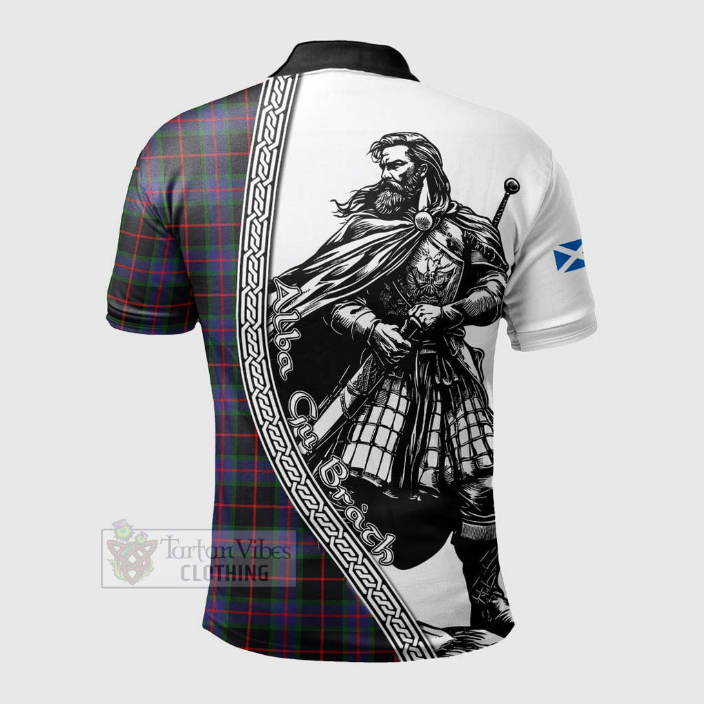 Nairn Tartan Clan Crest Polo Shirt with Highlander Warrior Celtic Style - Tartan Vibes Clothing