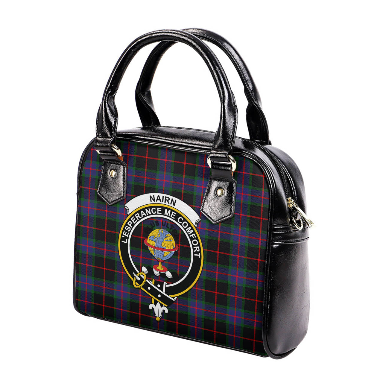 Nairn Tartan Shoulder Handbags with Family Crest - Tartan Vibes Clothing