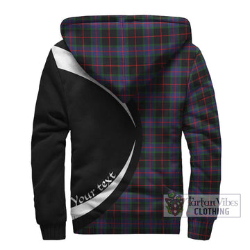 Nairn Tartan Sherpa Hoodie with Family Crest Circle Style - Tartan Vibes Clothing