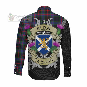 Nairn Tartan Family Crest Long Sleeve Button Shirt Lion Rampant Royal Thistle Shield Celtic Inspired Men's Shirt - Tartan Vibes Clothing