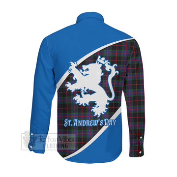 Nairn Family Crest Tartan Long Sleeve Button Shirt Celebrate Saint Andrew's Day in Style Men's Shirt - Tartan Vibes Clothing