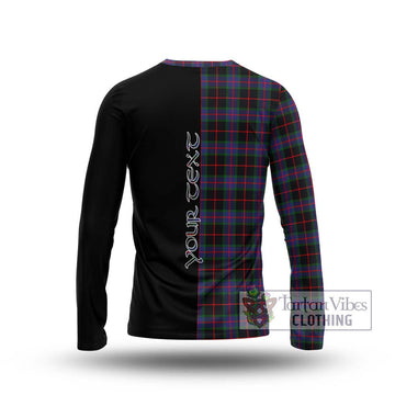Nairn Tartan Long Sleeve T-Shirt with Family Crest and Half Of Me Style - Tartan Vibes Clothing