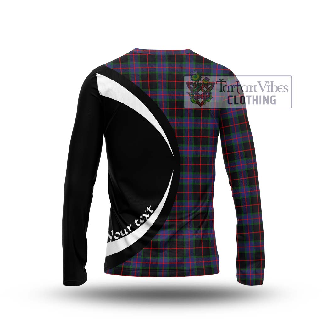 Nairn Tartan Long Sleeve T-Shirt with Family Crest Circle Style - Tartan Vibes Clothing