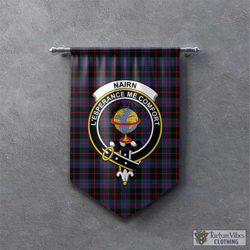 Nairn Tartan Gonfalon, Tartan Banner with Family Crest - Tartan Vibes Clothing