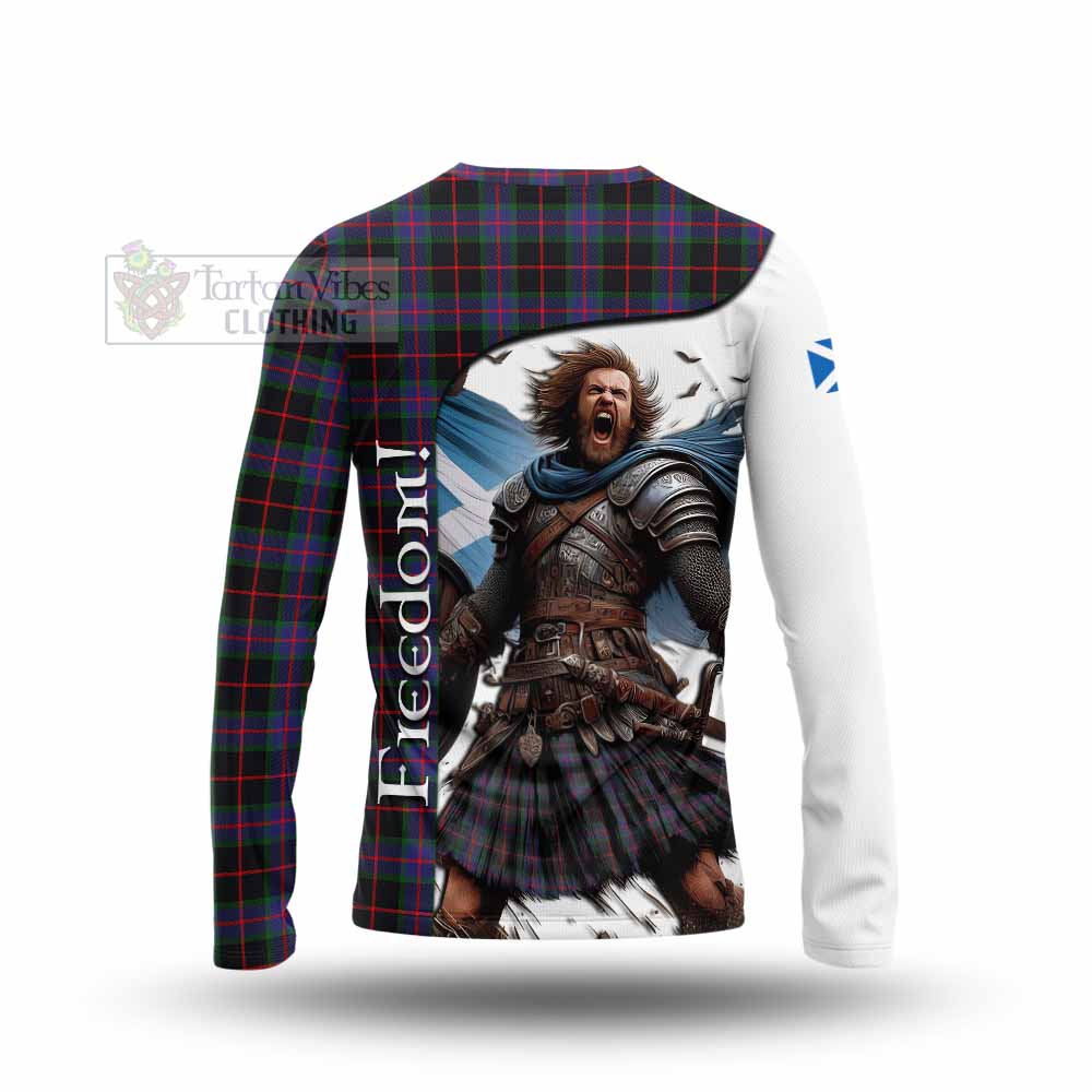 Tartan Vibes Clothing Nairn Crest Tartan Long Sleeve T-Shirt Inspired by the Freedom of Scottish Warrior