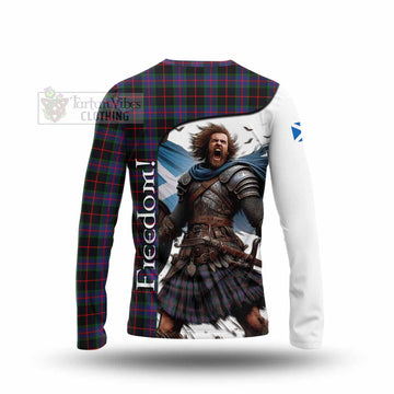 Tartan Vibes Clothing Nairn Crest Tartan Long Sleeve T-Shirt Inspired by the Freedom of Scottish Warrior