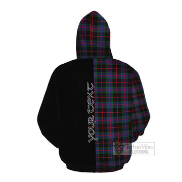 Nairn Tartan Cotton Hoodie with Family Crest and Half Of Me Style Pullover Hoodie - Tartan Vibes Clothing