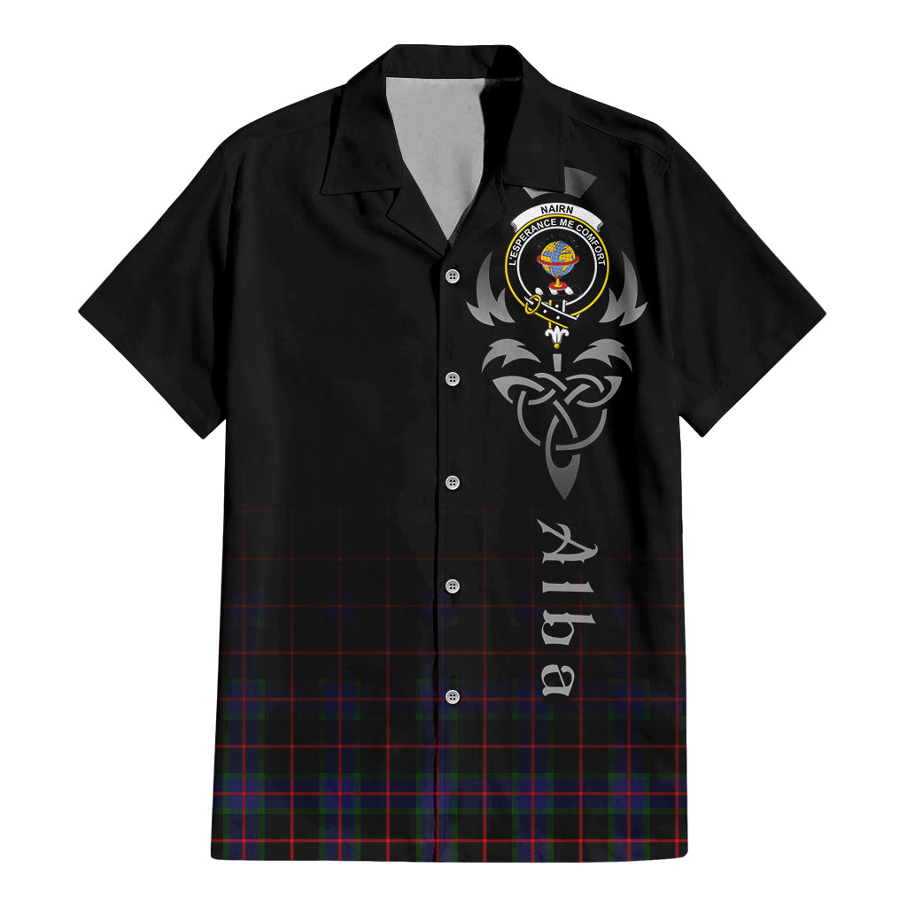 Nairn Tartan Hawaiian Shirt Shirt Featuring Alba Gu Brath Family Crest Celtic Inspired - Tartan Vibes Clothing