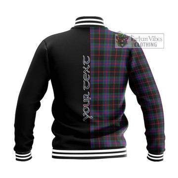 Nairn Tartan Baseball Jacket with Family Crest and Half Of Me Style - Tartan Vibes Clothing