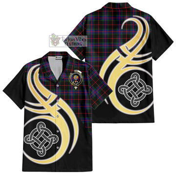 Nairn Tartan Hawaiian Shirt with Family Crest and Celtic Symbol Style - Tartan Vibes Clothing