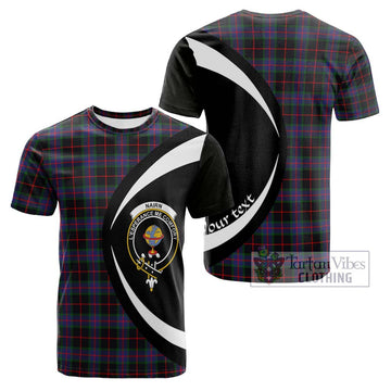 Nairn Tartan Cotton T-shirt with Family Crest Circle Style