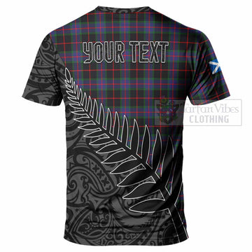 Nairn Crest Tartan T-Shirt with New Zealand Silver Fern Half Style - Tartan Vibes Clothing