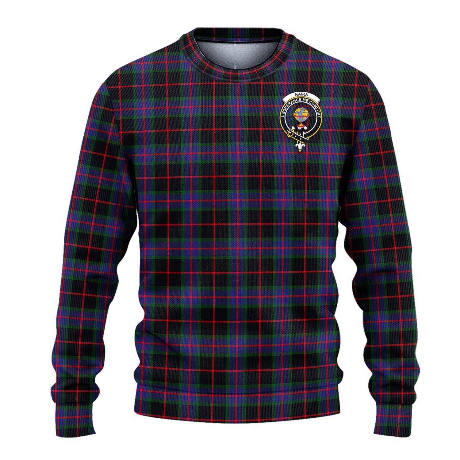 Nairn Tartan Ugly Sweater with Family Crest - Tartan Vibes Clothing