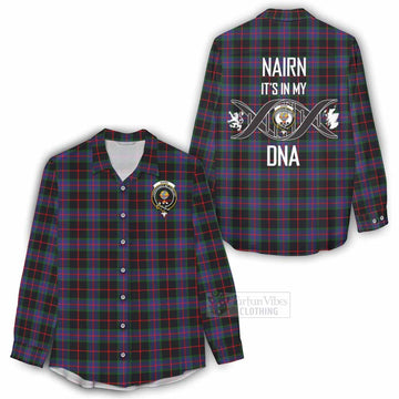 Nairn Tartan Women's Casual Shirt with Family Crest DNA In Me Style - Tartan Vibes Clothing