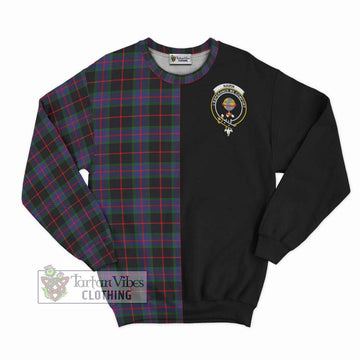 Nairn Tartan Sweatshirt with Family Crest and Half Of Me Style - Tartan Vibes Clothing