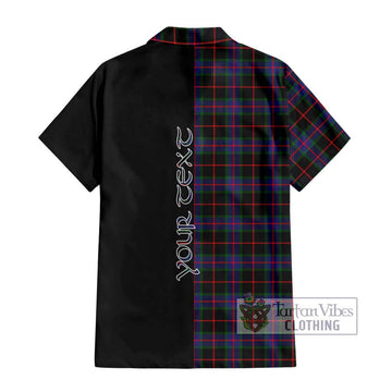 Nairn Tartan Hawaiian Shirt with Family Crest and Half Of Me Style - Tartan Vibes Clothing