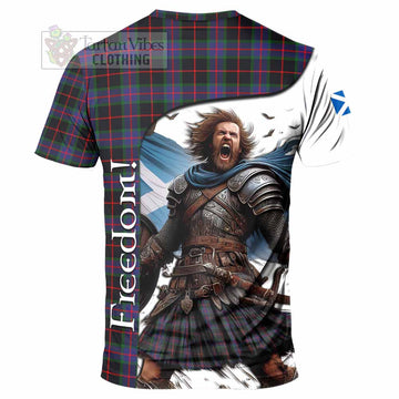 Nairn Crest Tartan T-Shirt Inspired by the Freedom of Scottish Warrior