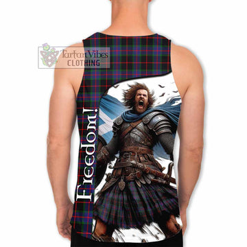 Tartan Vibes Clothing Nairn Crest Tartan Men's Tank Top Inspired by the Freedom of Scottish Warrior