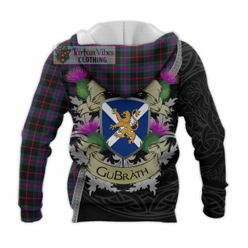 Nairn Tartan Family Crest Knitted Hoodie Lion Rampant Royal Thistle Shield Celtic Inspired - Tartan Vibes Clothing