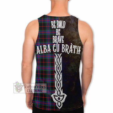 Nairn Tartan Family Crest Men's Tank Top Alba Gu Brath Be Brave Lion Ancient Style - Tartan Vibes Clothing