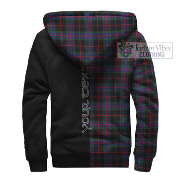 Nairn Tartan Sherpa Hoodie with Family Crest and Half Of Me Style - Tartan Vibes Clothing