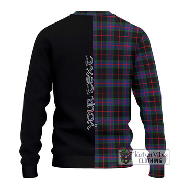 Nairn Tartan Ugly Sweater with Family Crest and Half Of Me Style - Tartan Vibes Clothing