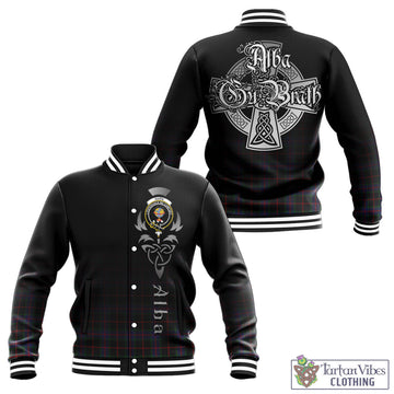 Nairn Tartan Baseball Jacket Featuring Alba Gu Brath Family Crest Celtic Inspired - Tartan Vibes Clothing