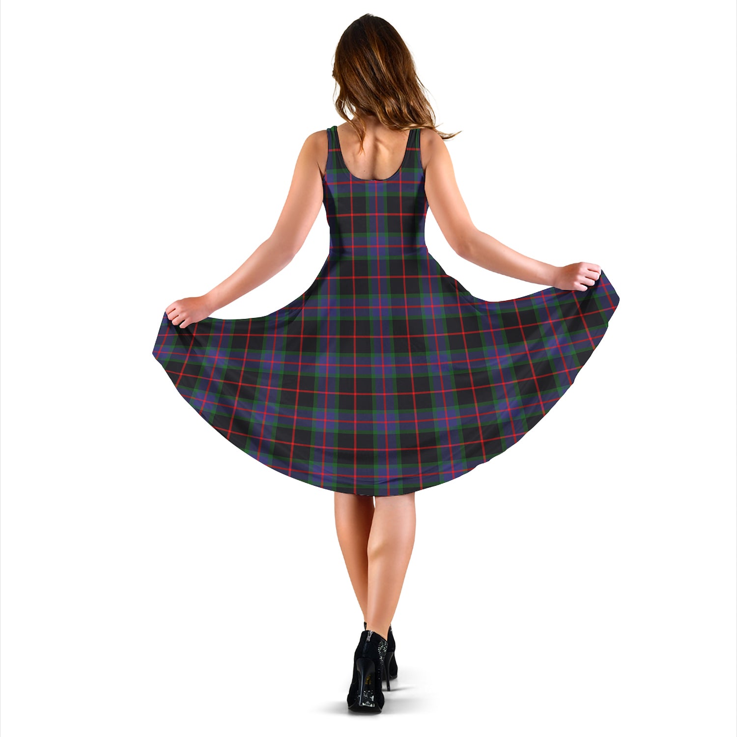 Nairn Tartan Sleeveless Midi Womens Dress - Tartan Vibes Clothing