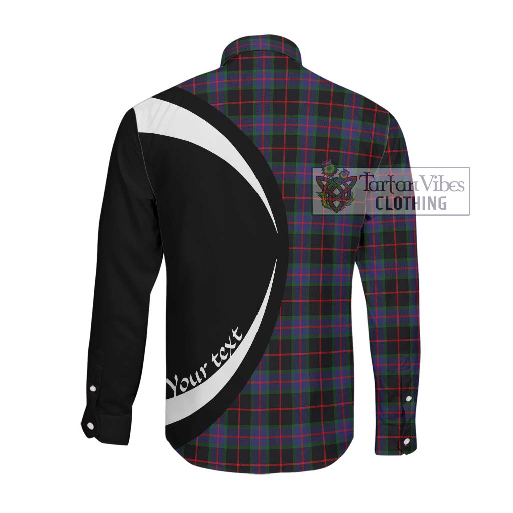 Nairn Tartan Long Sleeve Button Up with Family Crest Circle Style Men's Shirt - Tartan Vibes Clothing