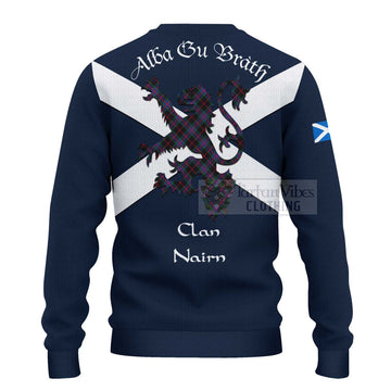 Nairn Tartan Lion Rampant Ugly Sweater Proudly Display Your Heritage with Alba Gu Brath and Clan Name - Tartan Vibes Clothing